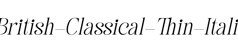 British-Classical-Thin-Italic