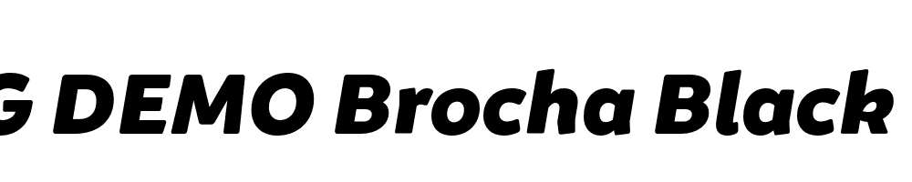  DEMO Brocha Black Italic Regular