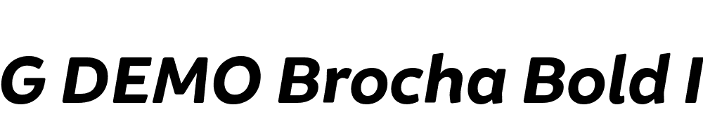  DEMO Brocha Bold Italic Regular