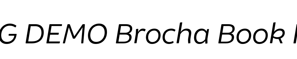  DEMO Brocha Book Italic Regular