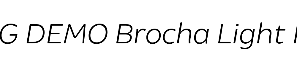  DEMO Brocha Light Italic Regular