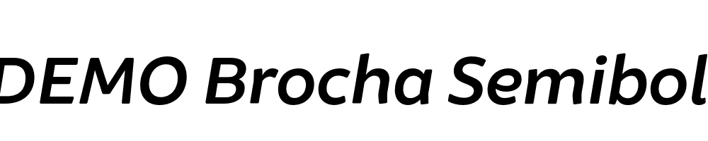  DEMO Brocha Semibold Italic Regular