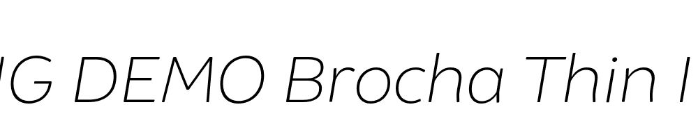  DEMO Brocha Thin Italic Regular