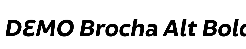  DEMO Brocha Alt Bold Italic Regular