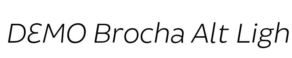  DEMO Brocha Alt Light Italic Regular