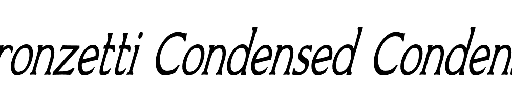  DEMO Bronzetti Condensed Condensed Regular Italic