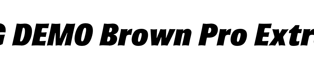  DEMO Brown Pro ExtraBlack Italic