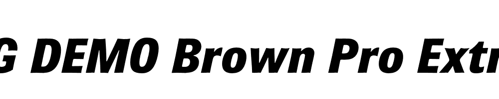  DEMO Brown Pro Extra Bold Italic