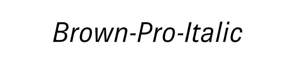 Brown-Pro-Italic