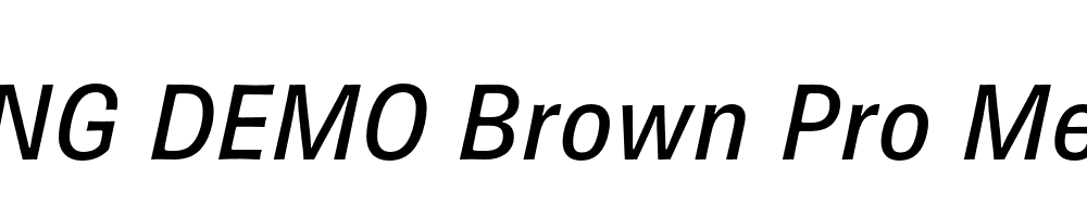  DEMO Brown Pro Medium Italic