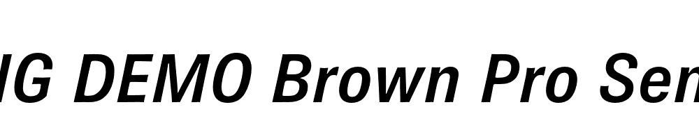  DEMO Brown Pro SemiBold Italic