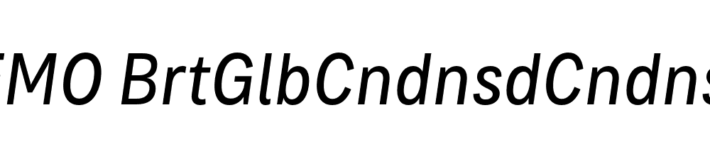 FSP DEMO BrtGlbCndnsdCndnsd Italic