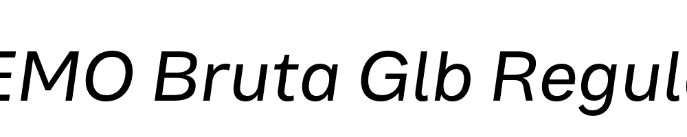 FSP DEMO Bruta Glb Regular Italic