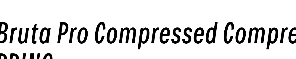  DEMO Bruta Pro Compressed Compressed Italic