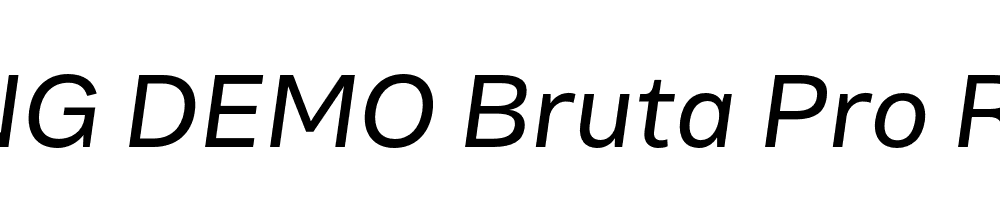  DEMO Bruta Pro Regular Italic