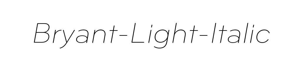 Bryant-Light-Italic