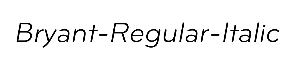 Bryant-Regular-Italic