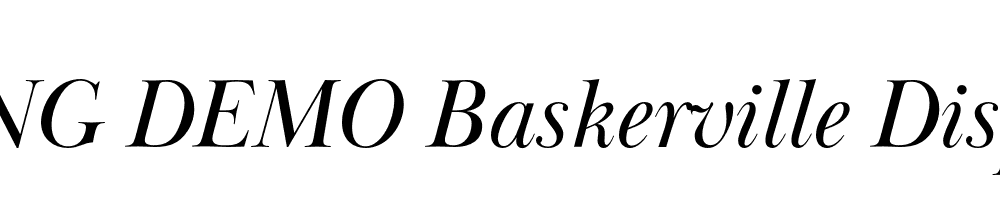  DEMO Baskerville Display PT Italic