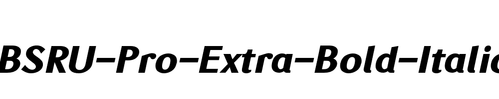 BSRU-Pro-Extra-Bold-Italic