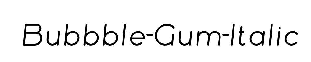 Bubbble-Gum-Italic