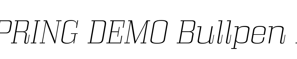  DEMO Bullpen El Italic