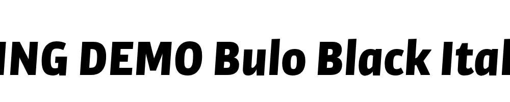  DEMO Bulo Black Italic Regular