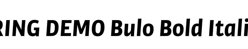  DEMO Bulo Bold Italic Regular