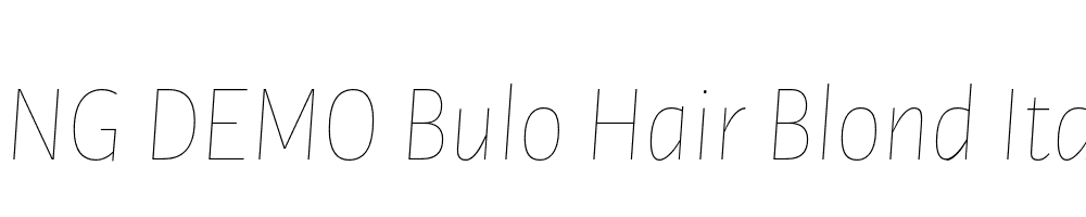  DEMO Bulo Hair Blond Italic Regular