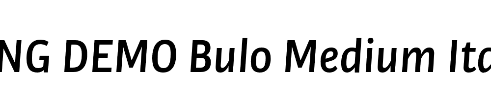  DEMO Bulo Medium Italic Regular