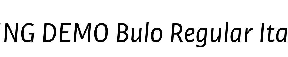  DEMO Bulo Regular Italic Regular