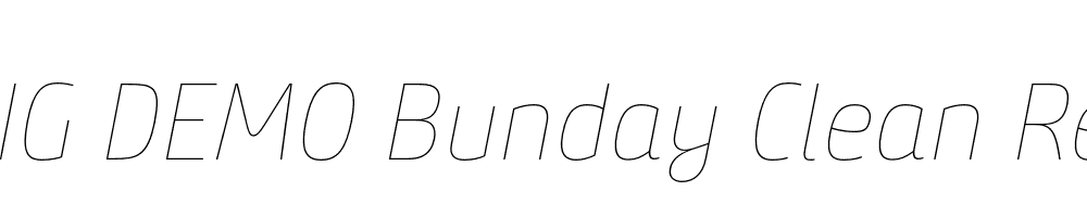  DEMO Bunday Clean Regular Italic