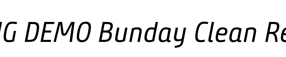  DEMO Bunday Clean Regular Italic