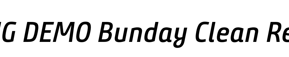  DEMO Bunday Clean Regular Italic