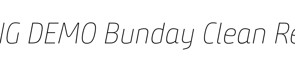  DEMO Bunday Clean Regular Italic