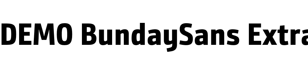  DEMO BundaySans ExtraBold Regular