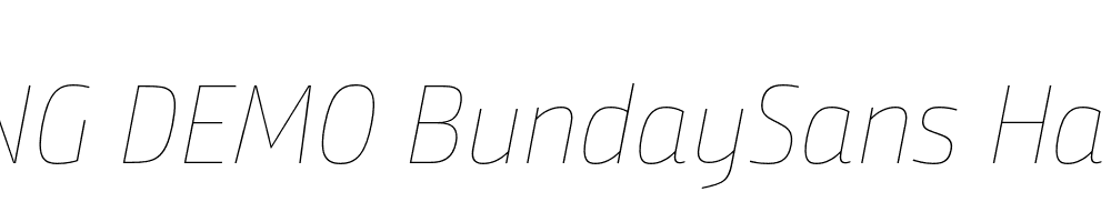  DEMO BundaySans HairIt Regular