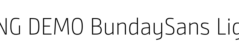  DEMO BundaySans Light Regular