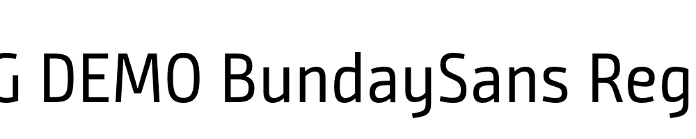  DEMO BundaySans Regular Regular