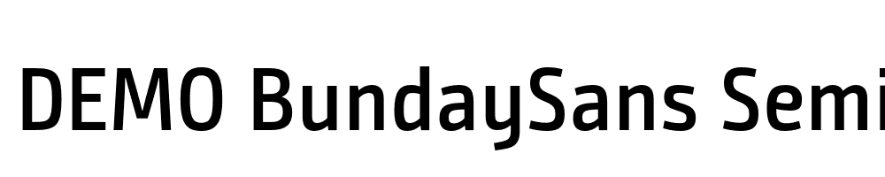  DEMO BundaySans SemiBold Regular