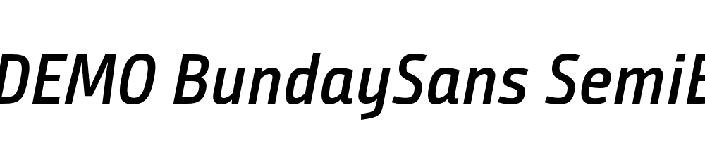  DEMO BundaySans SemiBoldIt Regular