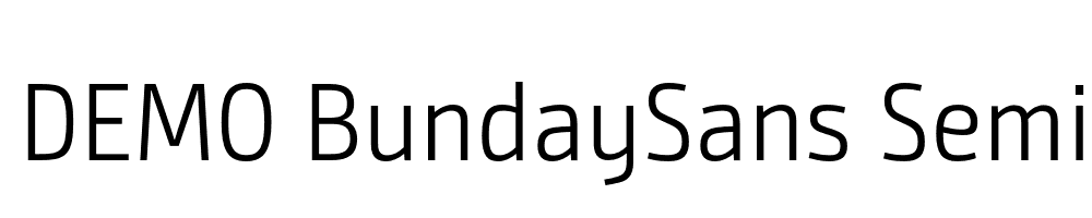  DEMO BundaySans SemiLight Regular