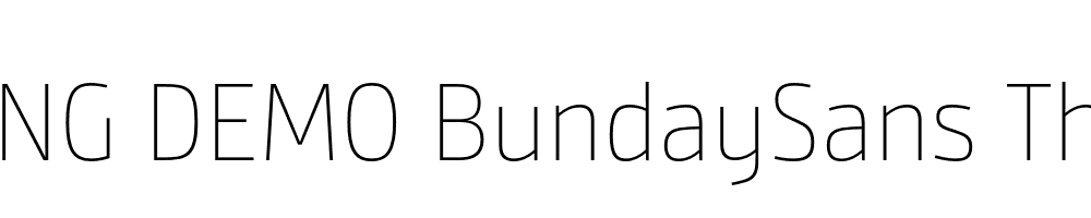  DEMO BundaySans Thin Regular