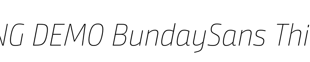  DEMO BundaySans ThinIt Regular