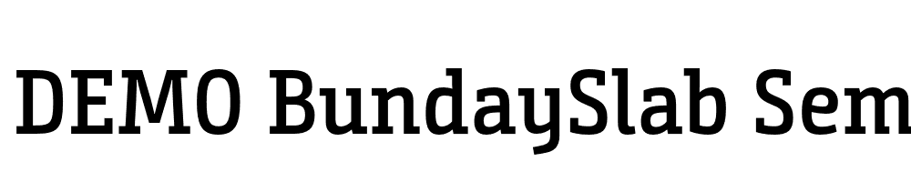  DEMO BundaySlab SemiBold Regular