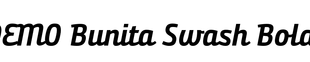  DEMO Bunita Swash Bold Regular Italic