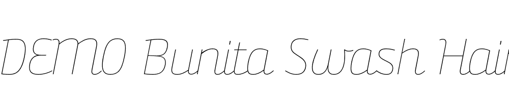  DEMO Bunita Swash Hair Regular Italic