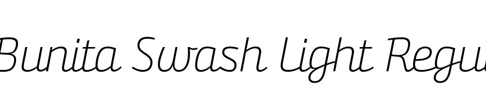  DEMO Bunita Swash Light Regular Italic