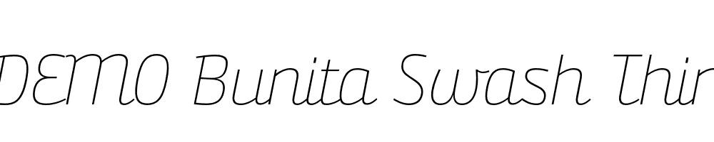  DEMO Bunita Swash Thin Regular Italic