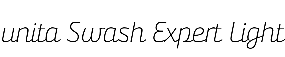  DEMO Bunita Swash Expert Light Regular Italic