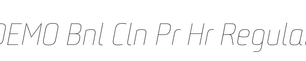 FSP DEMO Bnl Cln Pr Hr Regular Italic